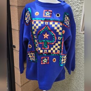 Eminent Vintage Sequin Pullover Sweatshirt